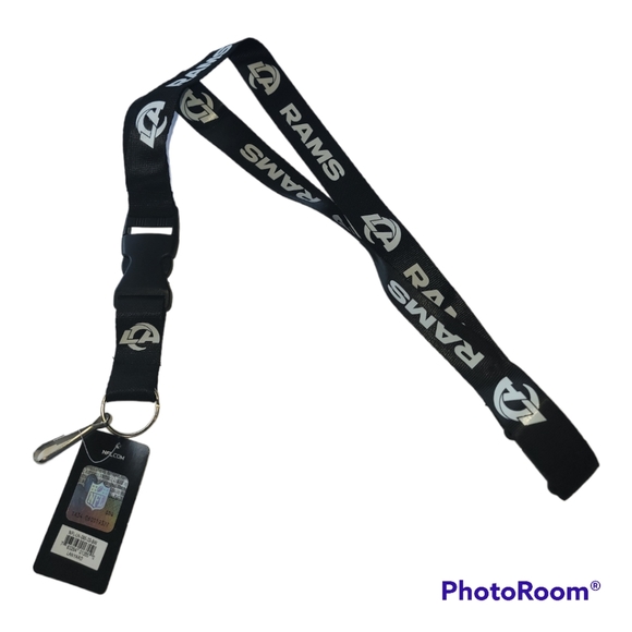 Black Los Angeles Rams Lanyard - Picture 1 of 2